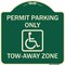 Signmission Georgia ADA Handicapped Parking Accessible Permit Parking Only Tow-Away Zone with Sym, G-1818-23935 A-DES-G-1818-23935 - alternate 1